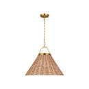 One Light Pendant<br /><span style="color:#4AB0CE;">Entrega: 4-10 dias en USA</span><br /><span style="color:#4AB0CE;font-size:60%;">PREGUNTE POR ENTREGA EN PANAMA</span><br />Collection: Whitby<br />Finish: Burnished Brass