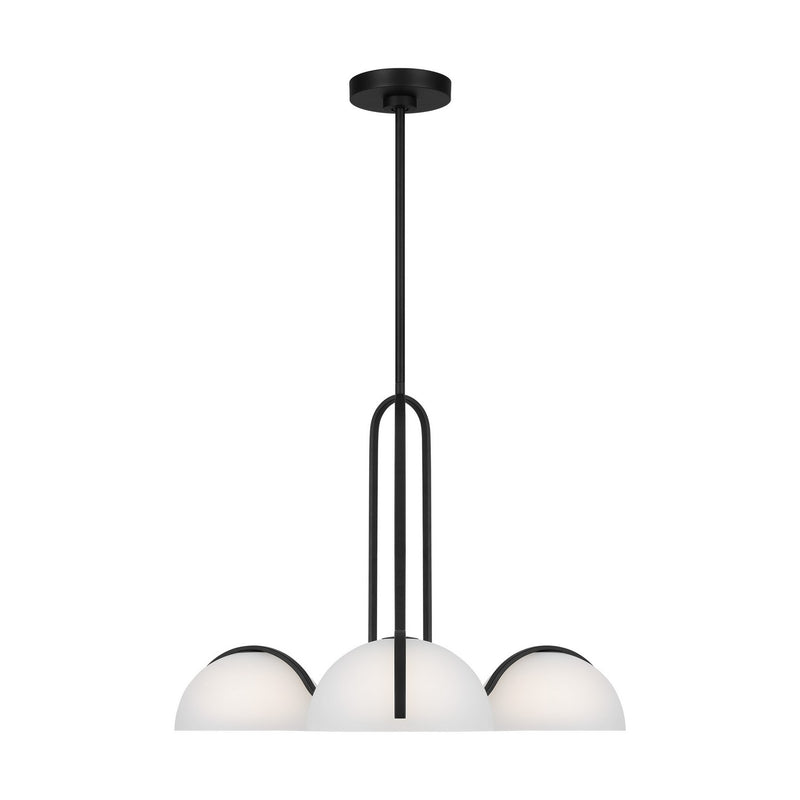 Visual Comfort Studio - KC1133MBK - Three Light Chandelier - Nido - Midnight Black