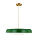 Visual Comfort Studio - KSP1133GRN - Three Light Pendant - Draper - Green