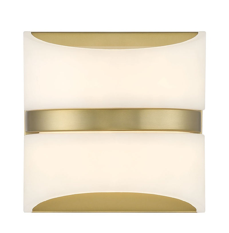 LED Wall Sconce<br /><span style="color:#4AB0CE;">Entrega: 4-10 dias en USA</span><br /><span style="color:#4AB0CE;font-size:60%;">PREGUNTE POR ENTREGA EN PANAMA</span><br />Collection: Velaux<br />Finish: Soft Brass