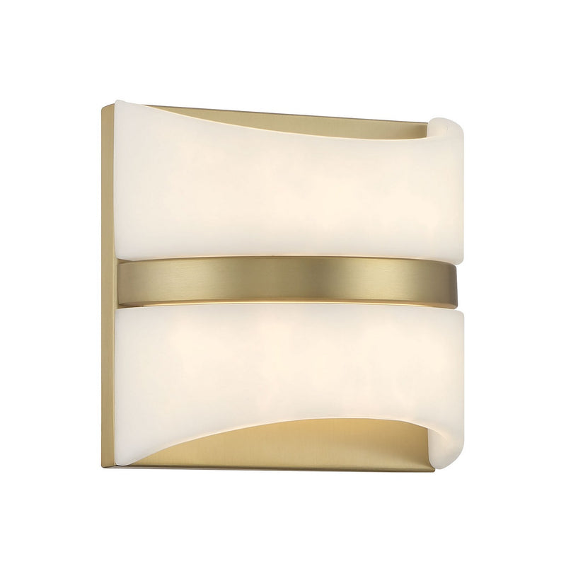 LED Wall Sconce<br /><span style="color:#4AB0CE;">Entrega: 4-10 dias en USA</span><br /><span style="color:#4AB0CE;font-size:60%;">PREGUNTE POR ENTREGA EN PANAMA</span><br />Collection: Velaux<br />Finish: Soft Brass