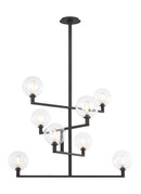Visual Comfort Modern - 700GMBCB - Eight Light Chandelier - Gambit - Nightshade Black