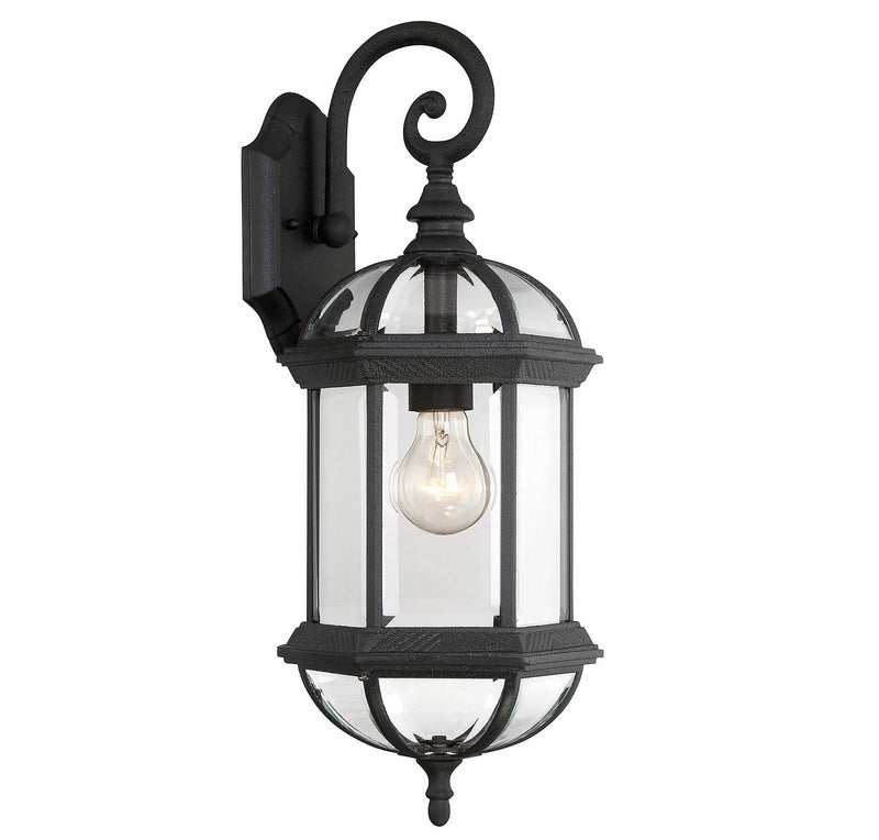 One Light Wall Mount<br /><span style="color:#4AB0CE;">Entrega: 4-10 dias en USA</span><br /><span style="color:#4AB0CE;font-size:60%;">PREGUNTE POR ENTREGA EN PANAMA</span><br />Collection: Kensington<br />Finish: Textured Black