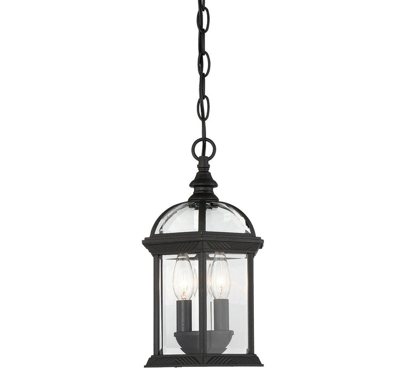Three Light Hanging Lantern<br /><span style="color:#4AB0CE;">Entrega: 4-10 dias en USA</span><br /><span style="color:#4AB0CE;font-size:60%;">PREGUNTE POR ENTREGA EN PANAMA</span><br />Collection: Kensington<br />Finish: Textured Black