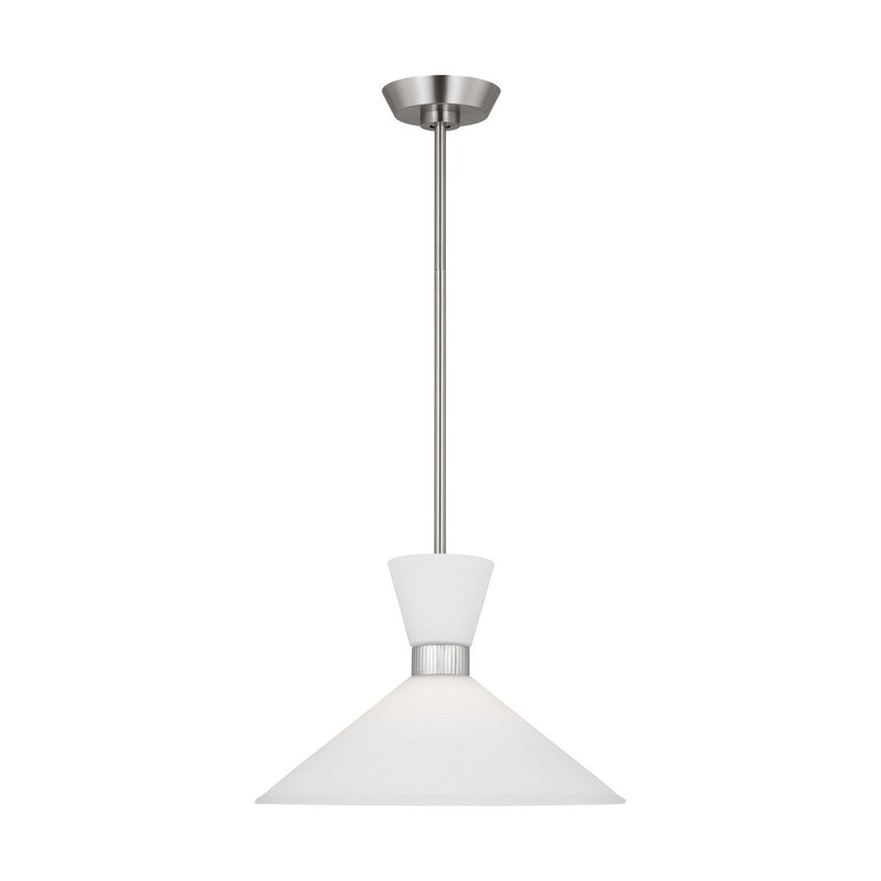 One Light Pendant<br /><span style="color:#4AB0CE;">Entrega: 4-10 dias en USA</span><br /><span style="color:#4AB0CE;font-size:60%;">PREGUNTE POR ENTREGA EN PANAMA</span><br />Collection: Belcarra<br />Finish: Brushed Steel