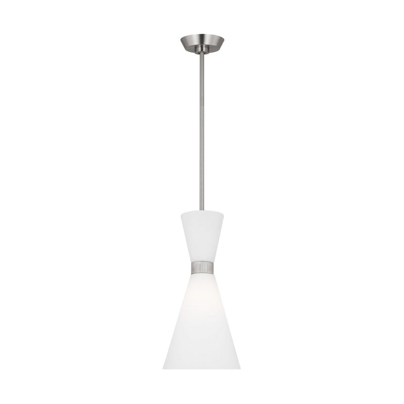 One Light Pendant<br /><span style="color:#4AB0CE;">Entrega: 4-10 dias en USA</span><br /><span style="color:#4AB0CE;font-size:60%;">PREGUNTE POR ENTREGA EN PANAMA</span><br />Collection: Belcarra<br />Finish: Brushed Steel