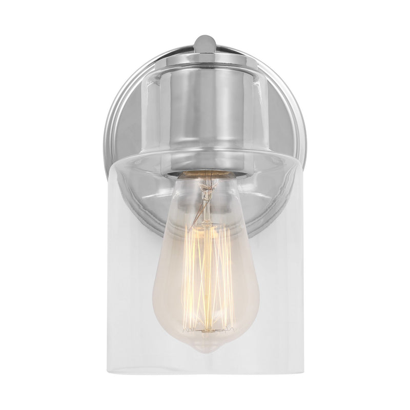One Light Wall Sconce<br /><span style="color:#4AB0CE;">Entrega: 4-10 dias en USA</span><br /><span style="color:#4AB0CE;font-size:60%;">PREGUNTE POR ENTREGA EN PANAMA</span><br />Collection: Sayward<br />Finish: Chrome