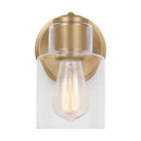One Light Wall Sconce<br /><span style="color:#4AB0CE;">Entrega: 4-10 dias en USA</span><br /><span style="color:#4AB0CE;font-size:60%;">PREGUNTE POR ENTREGA EN PANAMA</span><br />Collection: Sayward<br />Finish: Satin Brass