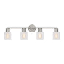 Four Light Bath<br /><span style="color:#4AB0CE;">Entrega: 4-10 dias en USA</span><br /><span style="color:#4AB0CE;font-size:60%;">PREGUNTE POR ENTREGA EN PANAMA</span><br />Collection: Sayward<br />Finish: Brushed Steel