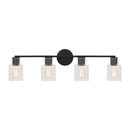 Four Light Bath<br /><span style="color:#4AB0CE;">Entrega: 10-11 semanas en USA</span><br /><span style="color:#4AB0CE;font-size:60%;">PREGUNTE POR ENTREGA EN PANAMA</span><br />Collection: Sayward<br />Finish: Midnight Black