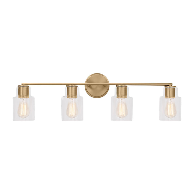 Four Light Bath<br /><span style="color:#4AB0CE;">Entrega: 14-15 semanas en USA</span><br /><span style="color:#4AB0CE;font-size:60%;">PREGUNTE POR ENTREGA EN PANAMA</span><br />Collection: Sayward<br />Finish: Satin Brass