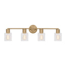 Four Light Bath<br /><span style="color:#4AB0CE;">Entrega: 7-8 semanas en USA</span><br /><span style="color:#4AB0CE;font-size:60%;">PREGUNTE POR ENTREGA EN PANAMA</span><br />Collection: Sayward<br />Finish: Satin Brass
