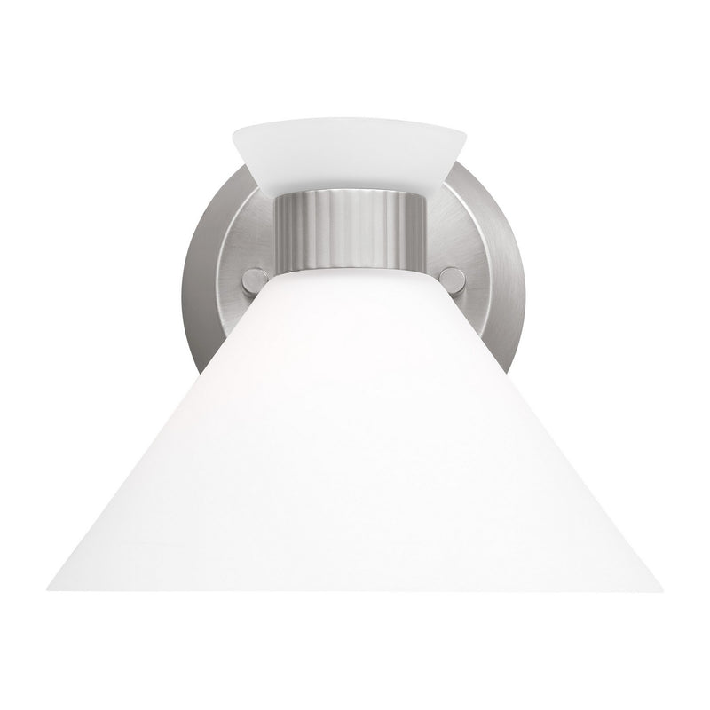 One Light Wall Sconce<br /><span style="color:#4AB0CE;">Entrega: 4-10 dias en USA</span><br /><span style="color:#4AB0CE;font-size:60%;">PREGUNTE POR ENTREGA EN PANAMA</span><br />Collection: Belcarra<br />Finish: Brushed Steel