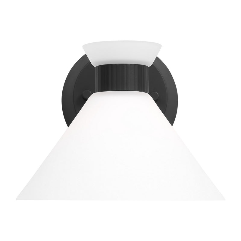 One Light Wall Sconce<br /><span style="color:#4AB0CE;">Entrega: 4-10 dias en USA</span><br /><span style="color:#4AB0CE;font-size:60%;">PREGUNTE POR ENTREGA EN PANAMA</span><br />Collection: Belcarra<br />Finish: Midnight Black