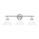 Three Light Bath<br /><span style="color:#4AB0CE;">Entrega: 8-9 semanas en USA</span><br /><span style="color:#4AB0CE;font-size:60%;">PREGUNTE POR ENTREGA EN PANAMA</span><br />Collection: Belcarra<br />Finish: Brushed Steel