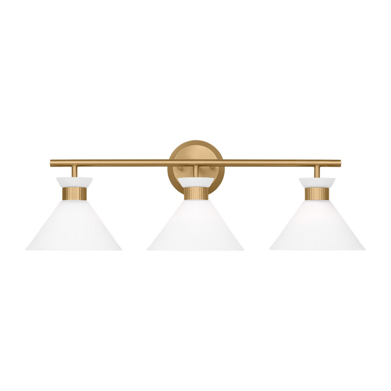 Three Light Bath<br /><span style="color:#4AB0CE;">Entrega: 4-10 dias en USA</span><br /><span style="color:#4AB0CE;font-size:60%;">PREGUNTE POR ENTREGA EN PANAMA</span><br />Collection: Belcarra<br />Finish: Satin Brass