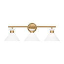 Three Light Bath<br /><span style="color:#4AB0CE;">Entrega: 4-10 dias en USA</span><br /><span style="color:#4AB0CE;font-size:60%;">PREGUNTE POR ENTREGA EN PANAMA</span><br />Collection: Belcarra<br />Finish: Satin Brass