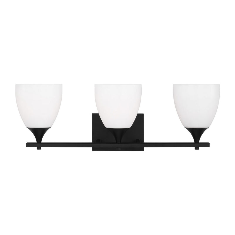 Three Light Bath<br /><span style="color:#4AB0CE;">Entrega: 4-10 dias en USA</span><br /><span style="color:#4AB0CE;font-size:60%;">PREGUNTE POR ENTREGA EN PANAMA</span><br />Collection: Toffino<br />Finish: Midnight Black