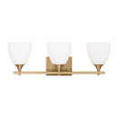 Three Light Bath<br /><span style="color:#4AB0CE;">Entrega: 4-10 dias en USA</span><br /><span style="color:#4AB0CE;font-size:60%;">PREGUNTE POR ENTREGA EN PANAMA</span><br />Collection: Toffino<br />Finish: Satin Brass