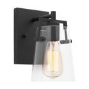 One Light Wall Sconce<br /><span style="color:#4AB0CE;">Entrega: 4-10 dias en USA</span><br /><span style="color:#4AB0CE;font-size:60%;">PREGUNTE POR ENTREGA EN PANAMA</span><br />Collection: Crofton<br />Finish: Midnight Black
