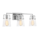 Three Light Bath<br /><span style="color:#4AB0CE;">Entrega: 4-10 dias en USA</span><br /><span style="color:#4AB0CE;font-size:60%;">PREGUNTE POR ENTREGA EN PANAMA</span><br />Collection: Crofton<br />Finish: Chrome