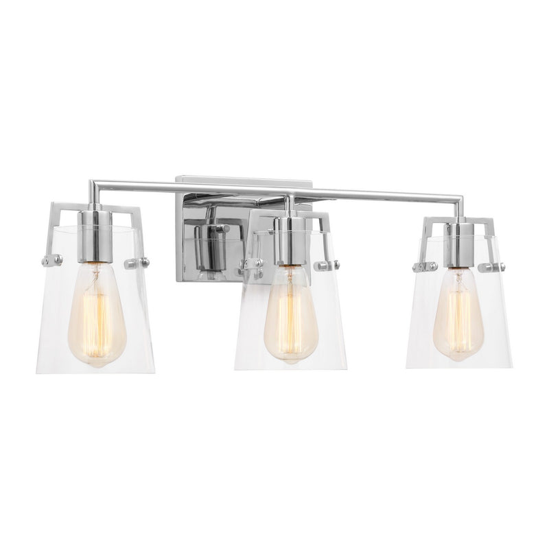 Three Light Bath<br /><span style="color:#4AB0CE;">Entrega: 4-10 dias en USA</span><br /><span style="color:#4AB0CE;font-size:60%;">PREGUNTE POR ENTREGA EN PANAMA</span><br />Collection: Crofton<br />Finish: Chrome