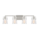 Four Light Bath<br /><span style="color:#4AB0CE;">Entrega: 4-10 dias en USA</span><br /><span style="color:#4AB0CE;font-size:60%;">PREGUNTE POR ENTREGA EN PANAMA</span><br />Collection: Crofton<br />Finish: Brushed Steel