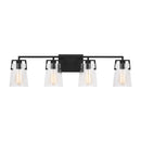 Four Light Bath<br /><span style="color:#4AB0CE;">Entrega: 4-10 dias en USA</span><br /><span style="color:#4AB0CE;font-size:60%;">PREGUNTE POR ENTREGA EN PANAMA</span><br />Collection: Crofton<br />Finish: Midnight Black