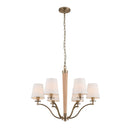 Kalco - 518971BCG - Six Light Chandelier - Curva - Brushed Champagne Gold