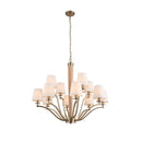 Kalco - 518972BCG - 12 Light Chandelier - Curva - Brushed Champagne Gold