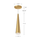 Kuzco Lighting - 401214BG-LED - LED Pendant - Mina - Brushed Gold