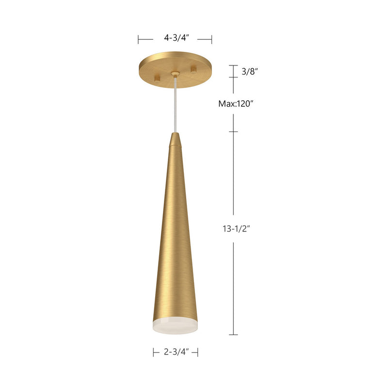 Kuzco Lighting - 401214BG-LED - LED Pendant - Mina - Brushed Gold