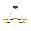 Alora - CH302008MBBG - LED Chandelier - Tagliato - Matte Black/Brushed Gold