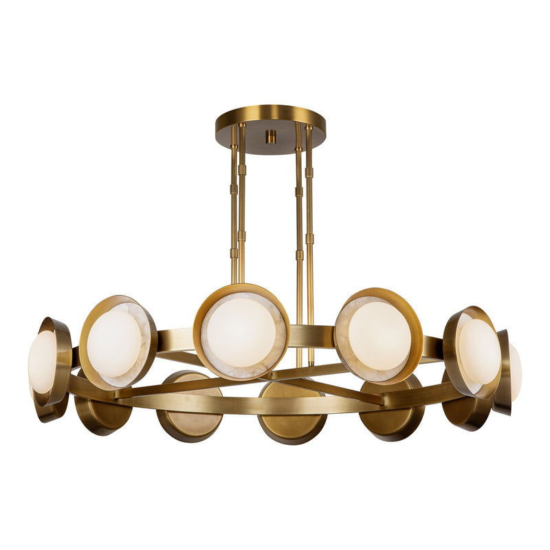 LED Chandelier<br /><span style="color:#4AB0CE;">Entrega: 4-10 dias en USA</span><br /><span style="color:#4AB0CE;font-size:60%;">PREGUNTE POR ENTREGA EN PANAMA</span><br />Collection: Alonso<br />Finish: Vintage Brass