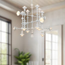 18 Light Chandelier<br /><span style="color:#4AB0CE;">Entrega: 4-10 dias en USA</span><br /><span style="color:#4AB0CE;font-size:60%;">PREGUNTE POR ENTREGA EN PANAMA</span><br />Collection: Cadence<br />Finish: Antique White