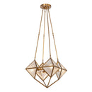 Four Light Chandelier<br /><span style="color:#4AB0CE;">Entrega: 4-10 dias en USA</span><br /><span style="color:#4AB0CE;font-size:60%;">PREGUNTE POR ENTREGA EN PANAMA</span><br />Collection: Cairo<br />Finish: Ribbed Glass/Vintage Brass