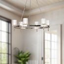 Alora - CH338632PNCC - Six Light Chandelier - Lucian - Polished Nickel/Clear Crystal