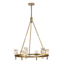 Six Light Chandelier<br /><span style="color:#4AB0CE;">Entrega: 4-10 dias en USA</span><br /><span style="color:#4AB0CE;font-size:60%;">PREGUNTE POR ENTREGA EN PANAMA</span><br />Collection: Lucian<br />Finish: Vintage Brass/Alabaster