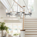 Alora - CH338836PNCC - Eight Light Chandelier - Lucian - Polished Nickel/Clear Crystal