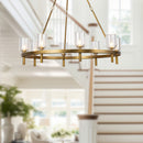 Alora - CH338836VBCC - Eight Light Chandelier - Lucian - Vintage Brass/Clear Crystal