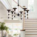 Six Light Chandelier<br /><span style="color:#4AB0CE;">Entrega: 4-10 dias en USA</span><br /><span style="color:#4AB0CE;font-size:60%;">PREGUNTE POR ENTREGA EN PANAMA</span><br />Collection: Nadine<br />Finish: Matte Black/Cotton