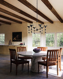 Alora - CH343625MBCN - Six Light Chandelier - Nadine - Matte Black/Cotton