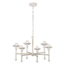 Six Light Chandelier<br /><span style="color:#4AB0CE;">Entrega: 4-10 dias en USA</span><br /><span style="color:#4AB0CE;font-size:60%;">PREGUNTE POR ENTREGA EN PANAMA</span><br />Collection: Nadine<br />Finish: Matte White/Cotton