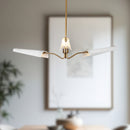 Alora - CH347346MWVB - LED Chandelier - Osorio - Matte White/Vintage Brass