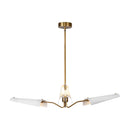 LED Chandelier<br /><span style="color:#4AB0CE;">Entrega: 4-10 dias en USA</span><br /><span style="color:#4AB0CE;font-size:60%;">PREGUNTE POR ENTREGA EN PANAMA</span><br />Collection: Osorio<br />Finish: Matte White/Vintage Brass