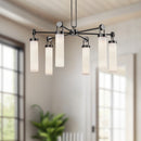 Alora - CH355632UBGO - Six Light Chandelier - Wynwood - Urban Bronze/Glossy Opal