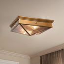 Alora - FM332615VBCR - Two Light Flush Mount - Cairo - Ribbed Glass/Vintage Brass