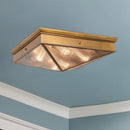 Alora - FM332919VBCR - Four Light Flush Mount - Cairo - Ribbed Glass/Vintage Brass