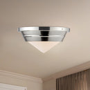 Alora - FM348010PNOP - One Light Flush Mount - Willard - Polished Nickel/Opal Matte Glass