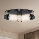 Alora - FM355317UBGO - Three Light Flush Mount - Wynwood - Urban Bronze/Glossy Opal